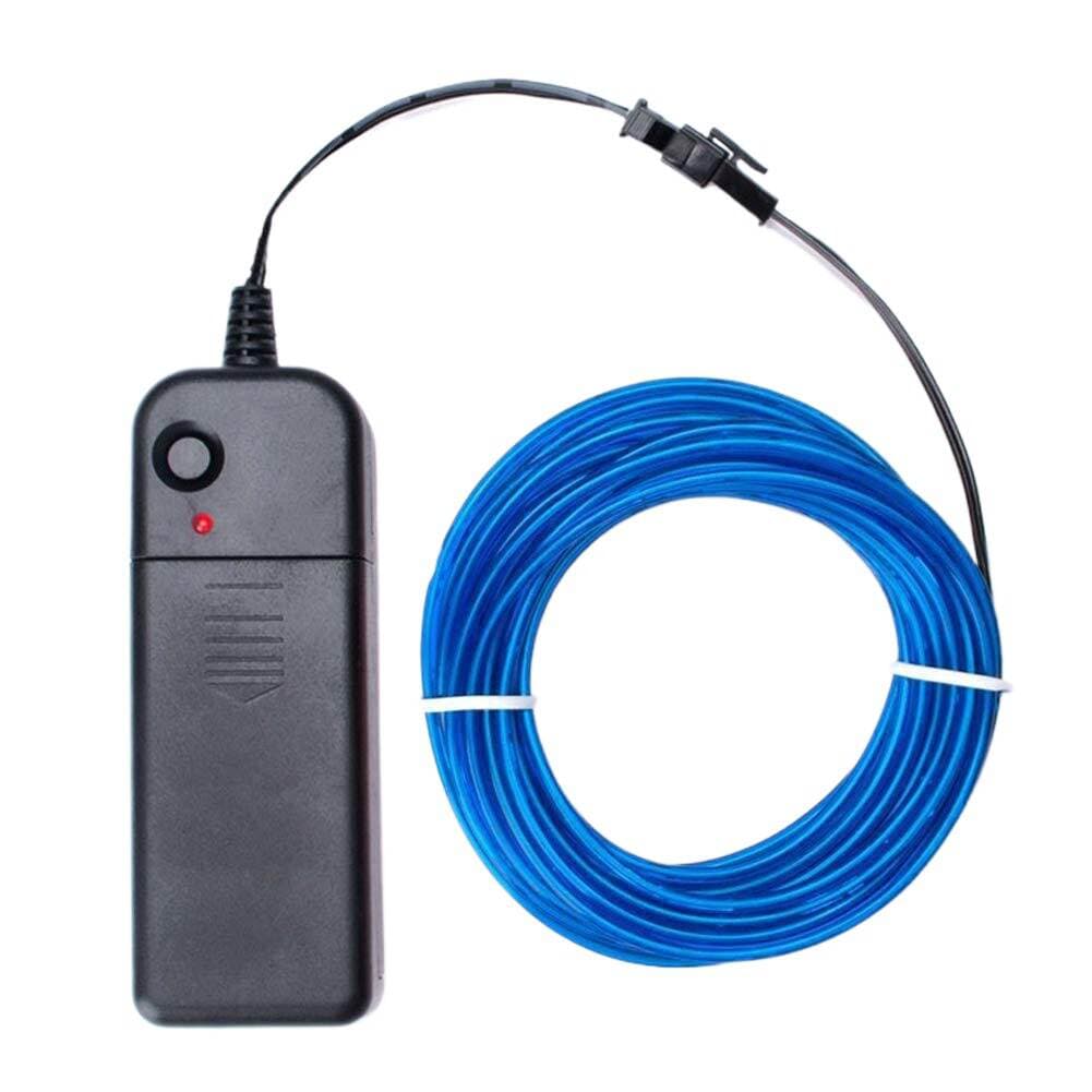 Cross-Border Popular El Luminous Line El Cold Light Mask 1.2m 3.4m 5m Cold Light Atmosphere Light 3V 5