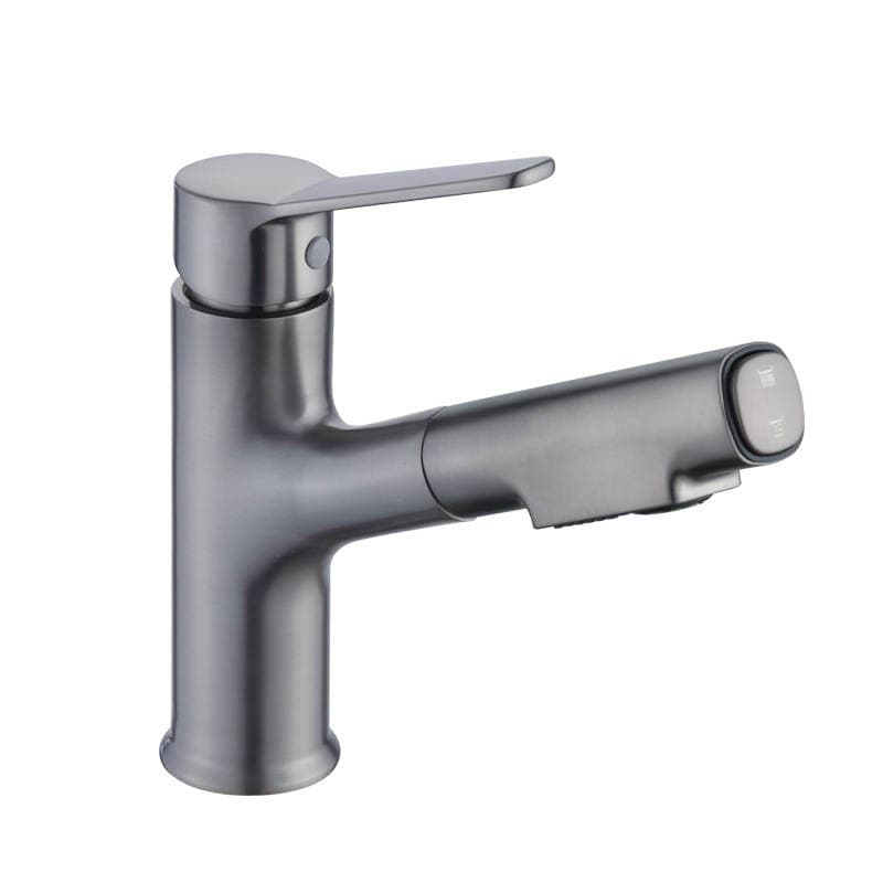 Carefully Selected All-Copper Pull-Out Faucet with Mouthwash Function for Home Bathroom Sink, Hot and Cold Retractable Basin Faucet 5