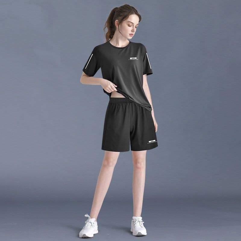 B22-cool black suit [quick-drying and slimming] single set