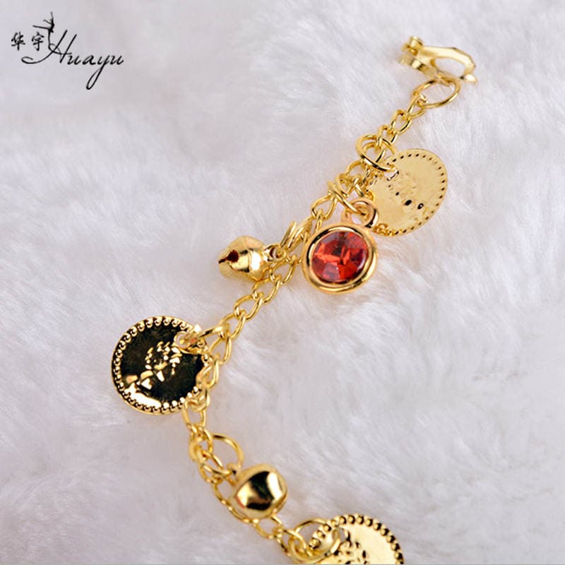 Huayu Dance Jewelry Indian Stage Performance Nose Chain Belly Dance Performance Jewelry Nose Ring Hanging Coin Nose Clip 2