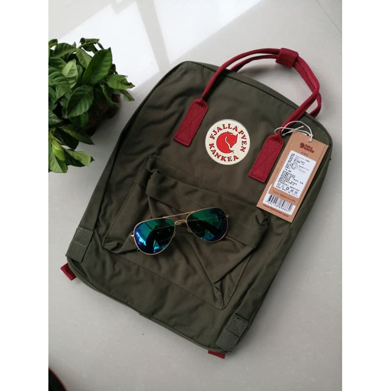 Military green red belt