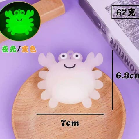 Giant glow-in-the-dark color-changing crab