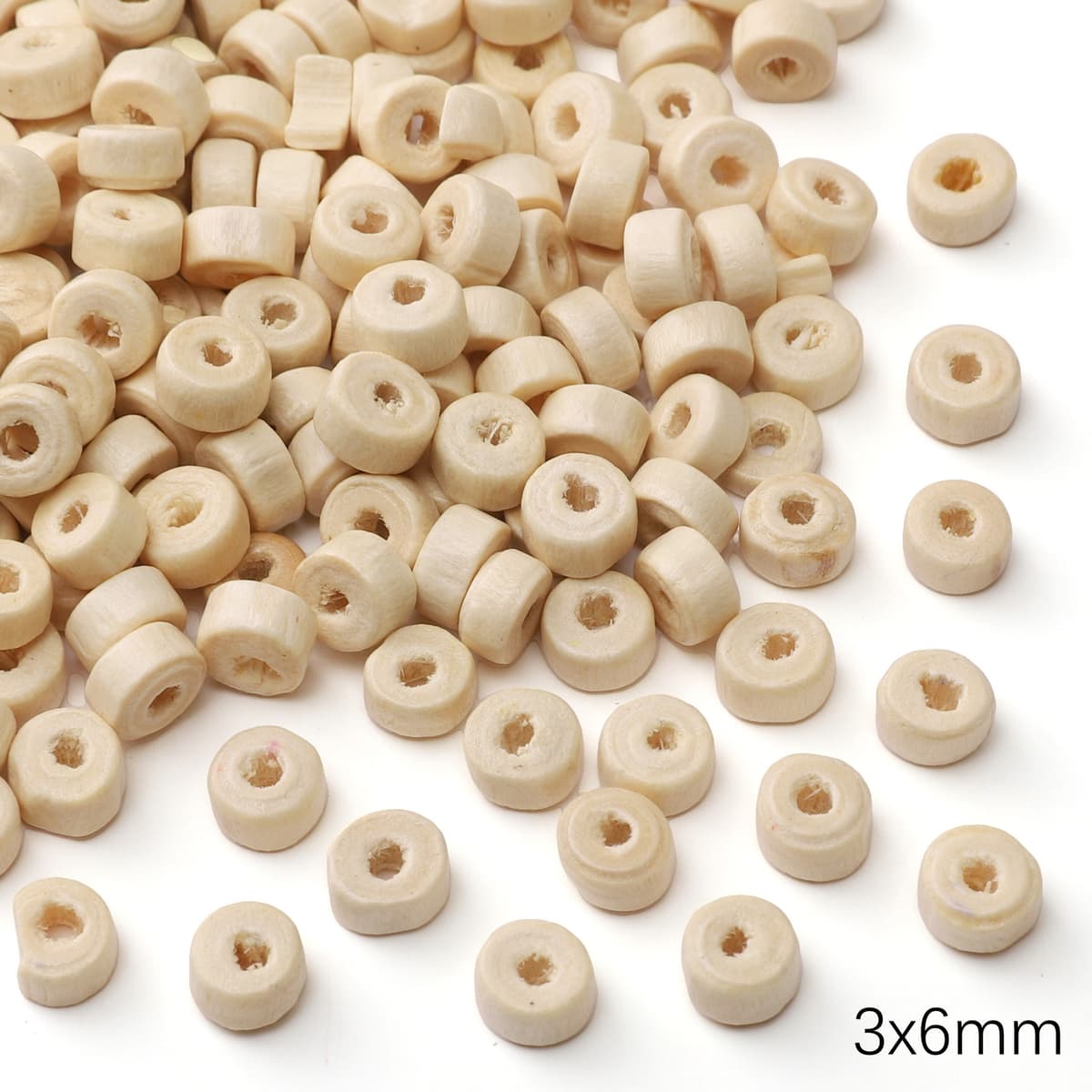 Beige wheel beads 20 pcs/pack