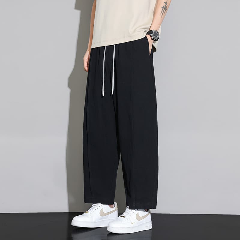 2613 black [pure cotton/nine-point pants]