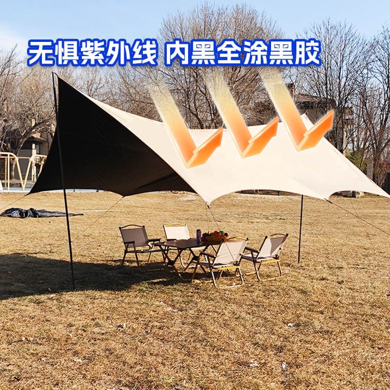 Source Manufacturer Outdoor Party Octagonal Black Vinyl Canopy, Suitable for Multiple Specifications and Various Terrains, Camping Canopy Tent for Outdoor Use 3
