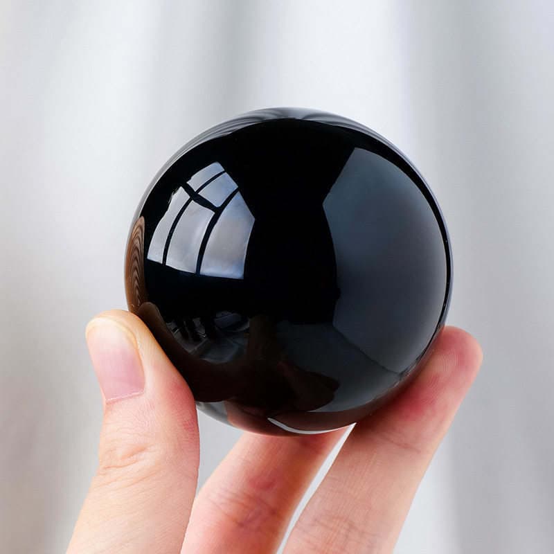 Cilalanmış obsidian kristal topu, Feng Shui və ya Enerji daşı, Yeddi Ulduz Düzülüşü 1