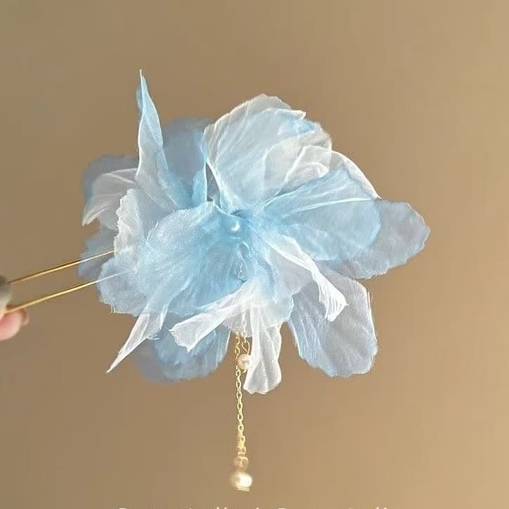 6001 super fairy dead leaf butterfly hairpin-aqua blue