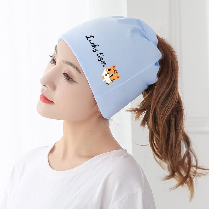 Blue Happy Tiger Heap Hat