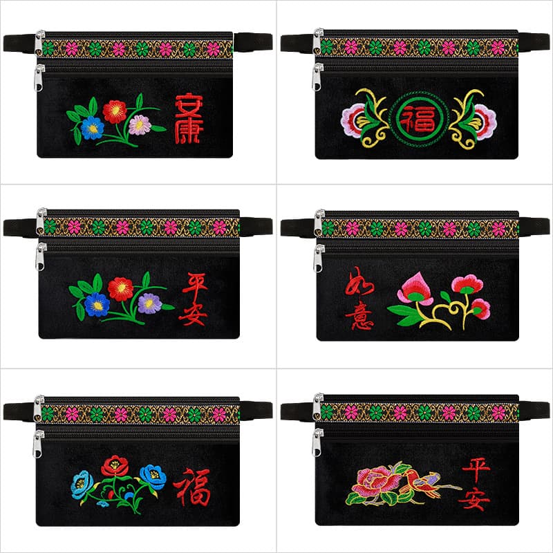 Gold velvet waist bag [random color]