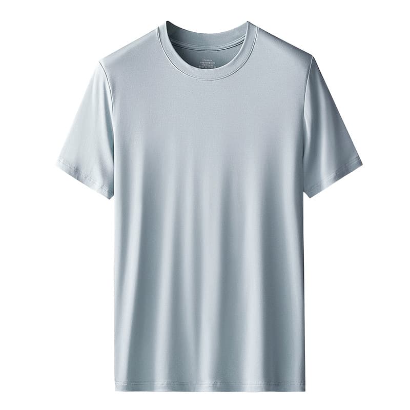 Round neck-gray blue