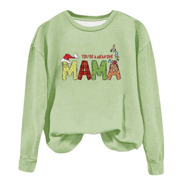 [Customized Processing] 3D Digital Christmas Print Women's Round Neck Jacket Trendy Fashion Long Sleeve Sweatshirt Cross-Border Top
