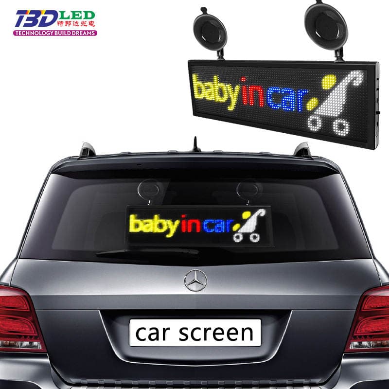 Cross-Border New Led Car Screen Mobile Phone Large Screen Modified Suction Cup Led Moving Word Car Rear Window Display 1