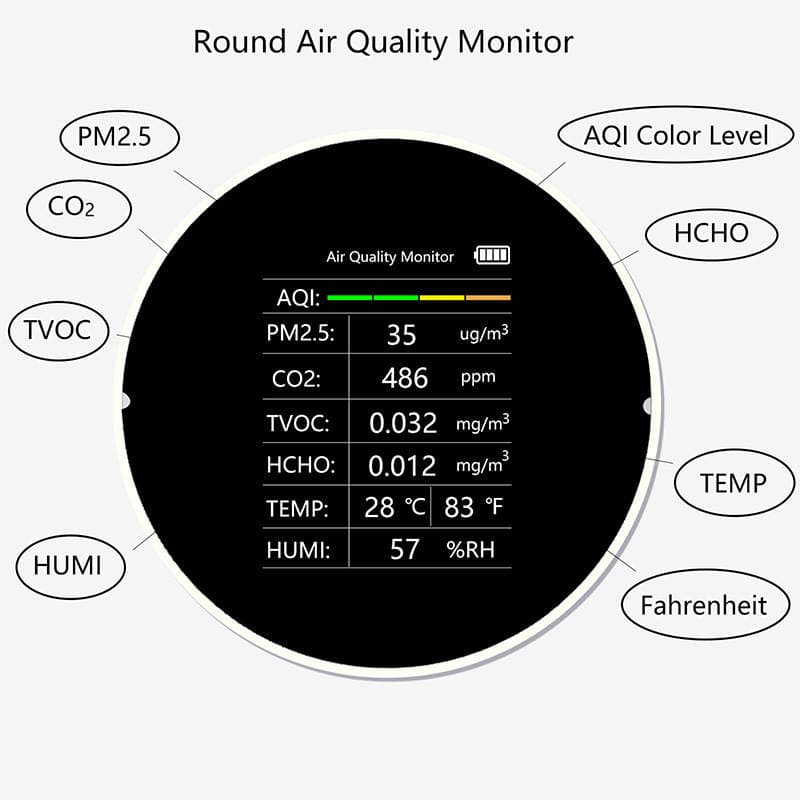 Air quality detector multifunctional CO2 odor NDIR graffiti WIFI mobile phone interconnection environment detection instrument 2