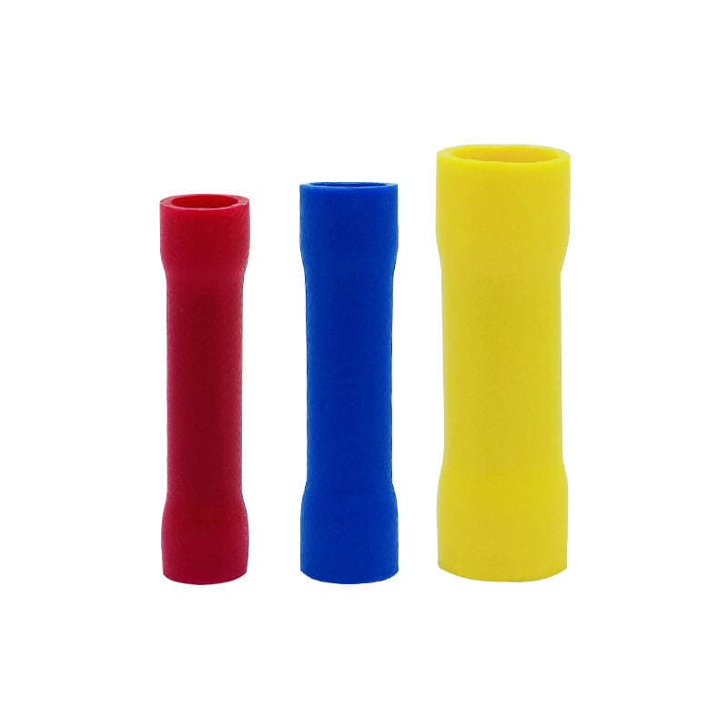 BV series tubular fully insulated terminal long intermediate joint cold pressure terminal red copper connector cold pressure copper pipe 5