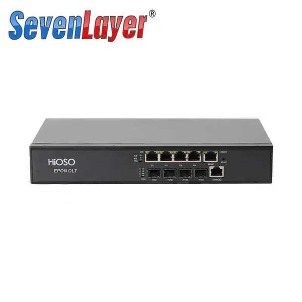 Aoyuan Hioso Gigabit 4Pon Port Epon Olt Fiber Optic Equipment Gigabit Network Chinese and English Web Management