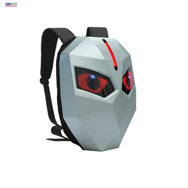 Led cycling backpack-silver