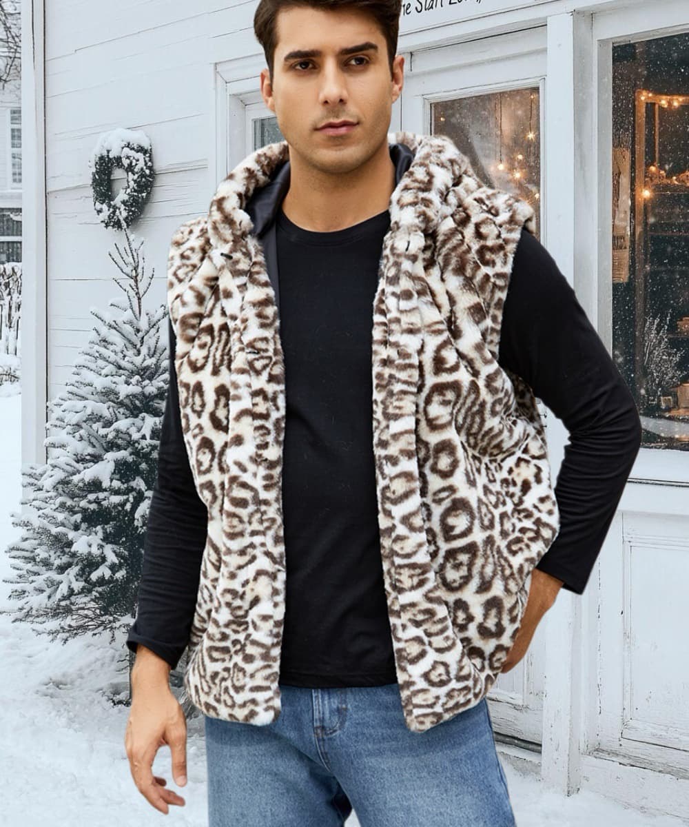 White leopard print