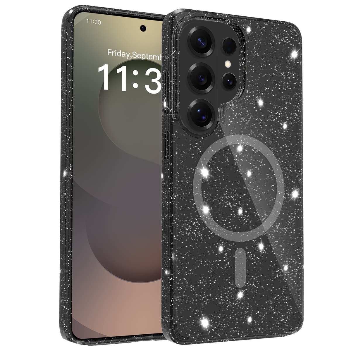 Glitter black--magnetic suction [thickness 1.5]