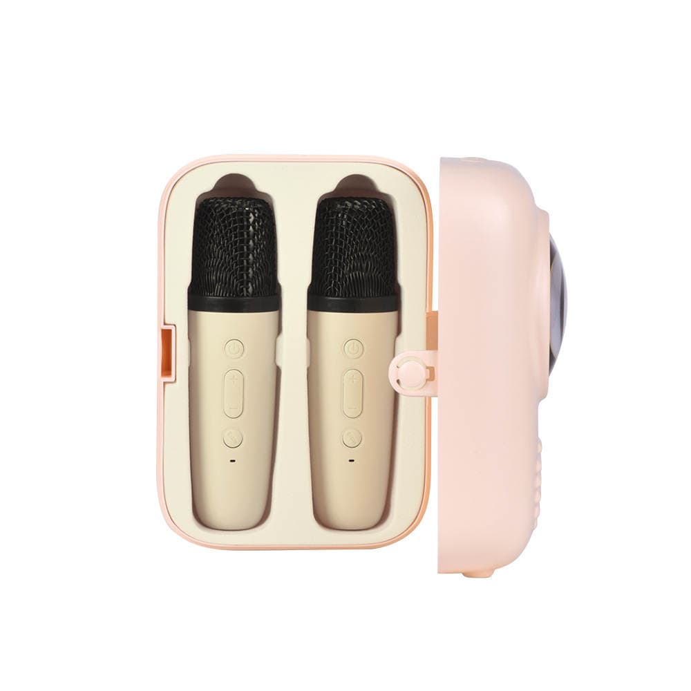 Trolley Case Speaker with Dual Microphones for Karaoke, Portable Mini Wireless Bluetooth Speaker with Ambient Lighting 5