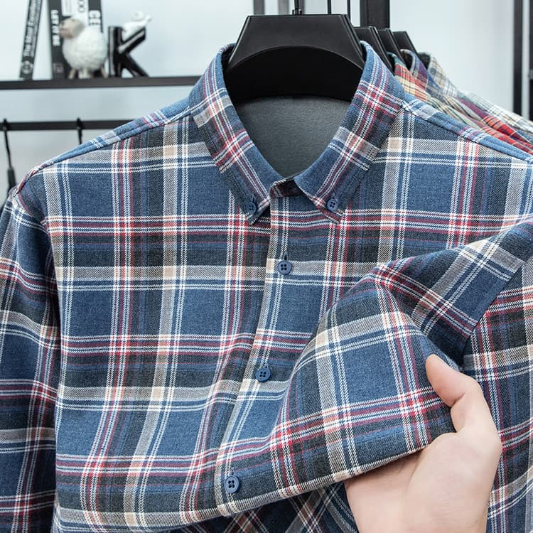 Blue and red checkered