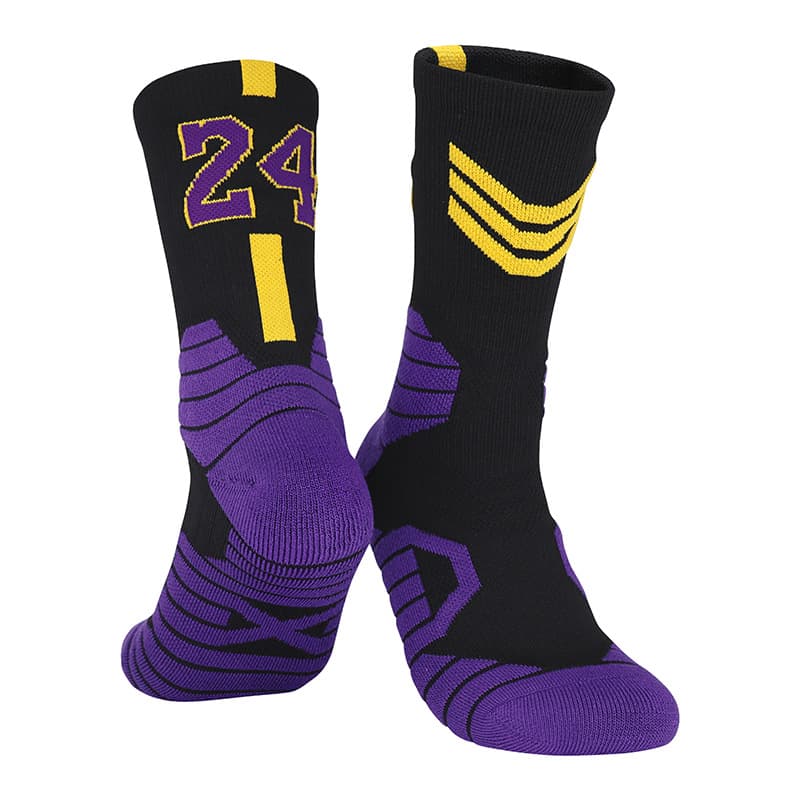 Black and yellow no. 24-children's socks