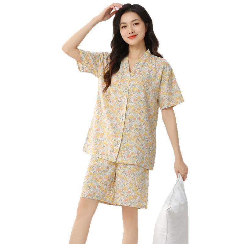 Cütlüklər üçün yaylıq pambıq pijama dəsti: qısaqol/şort və ya uzunqol/uzun şalvar, ev və ya açıq hava geyimi. 5