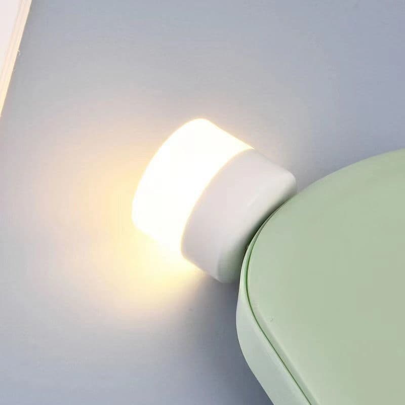 usb column lamp bare metal-warm light