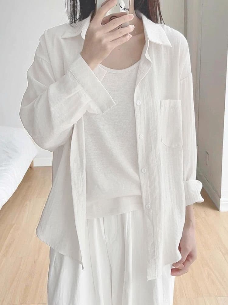 White (single cardigan)
