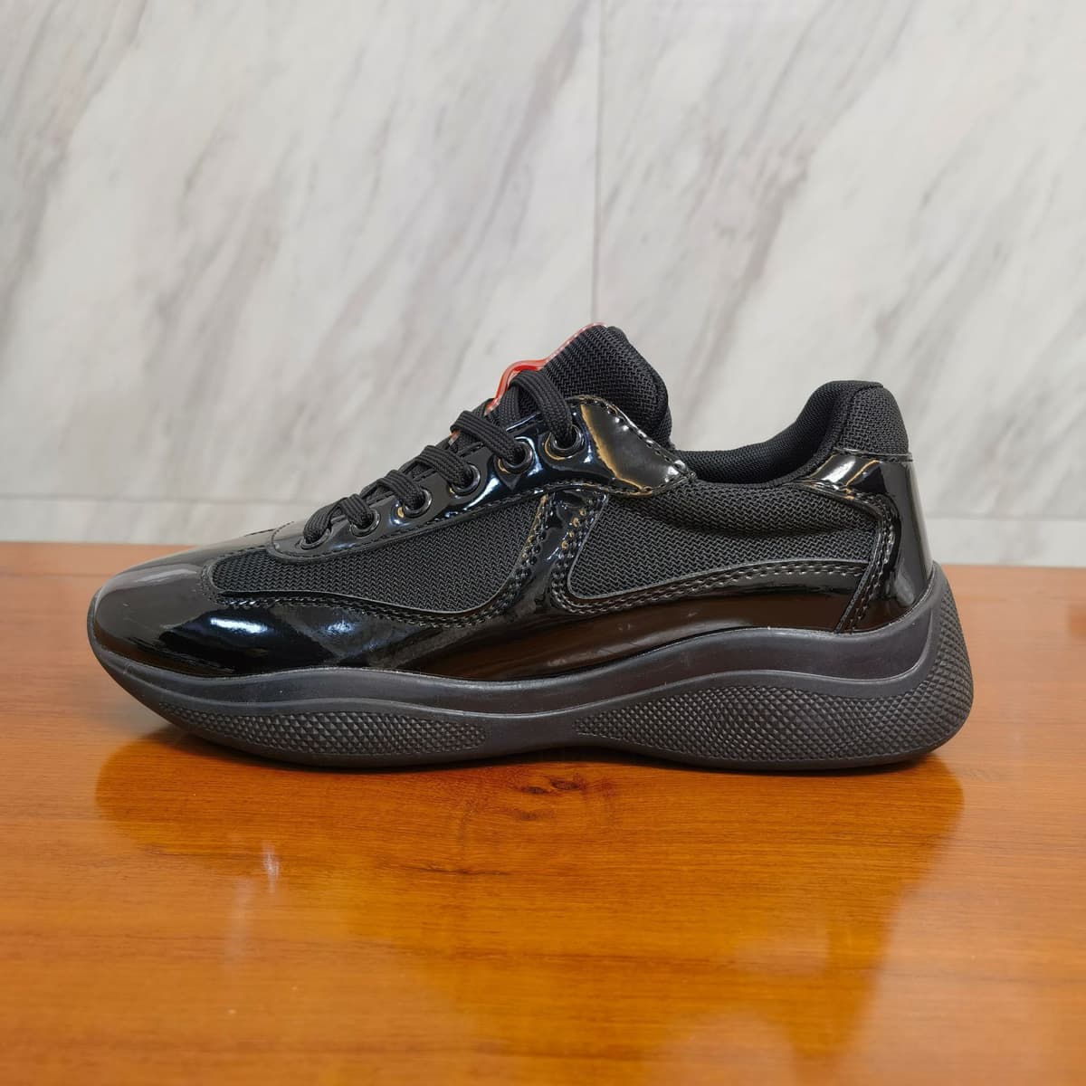 Yun prada black patent leather