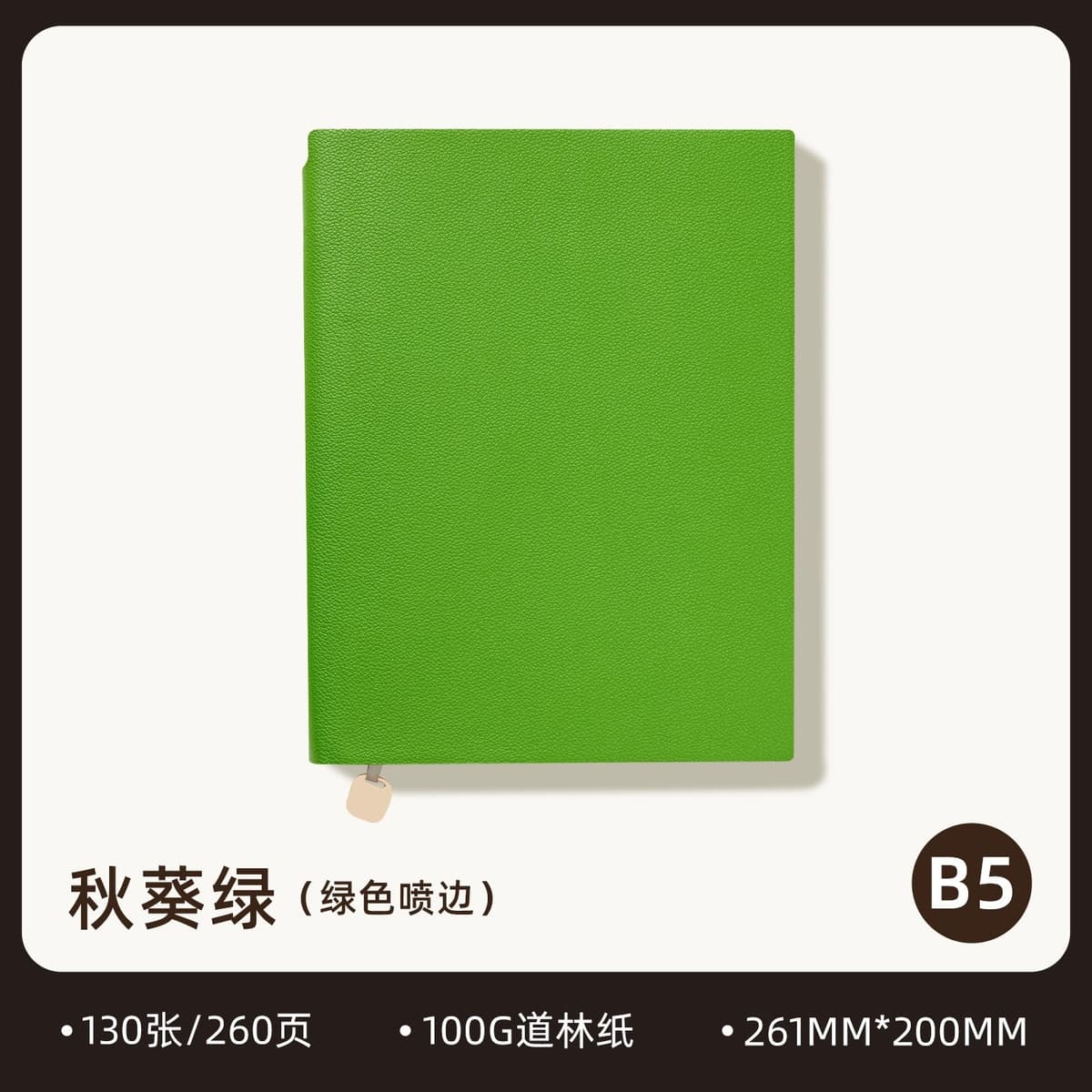 Okra green - pen insertable/thickened 260 pages