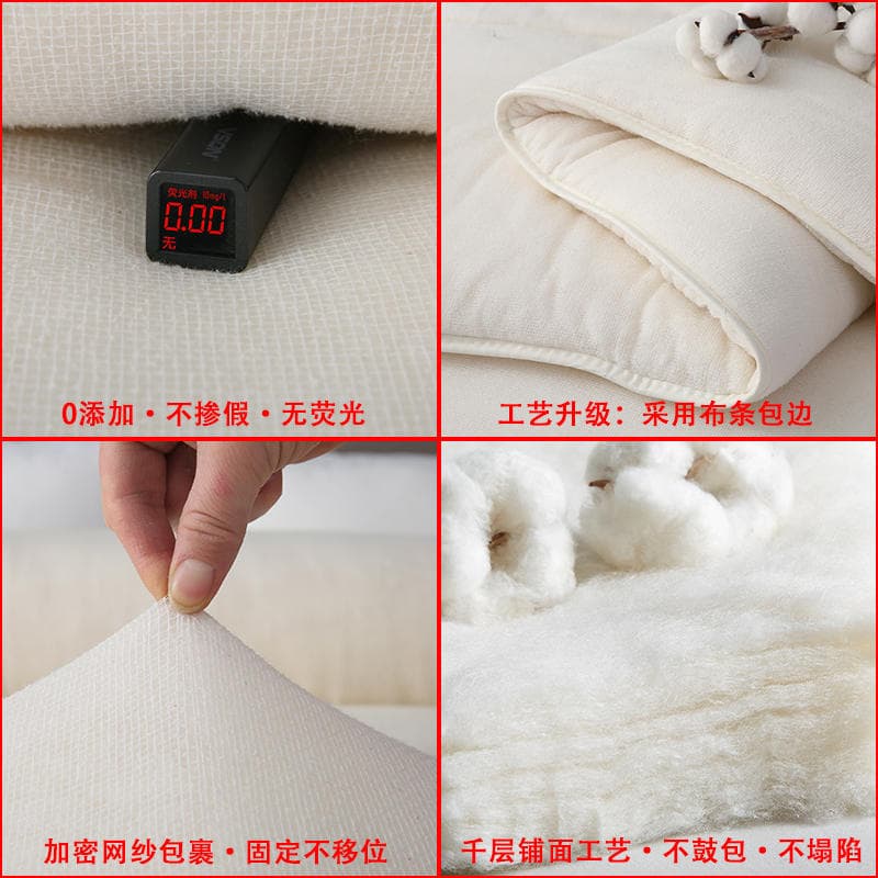 Xinjiang Pure Cotton Anti-Mite Long-Staple Cotton Winter Quilt Core, Winter Quilt Cotton Batting Mattress Pad, Thickened for Student Dormitory, Warm for Winter 2