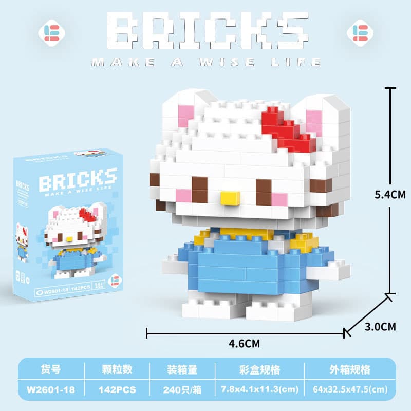 018-Mini KT Blue Powder 146PCS "Color Boxed]