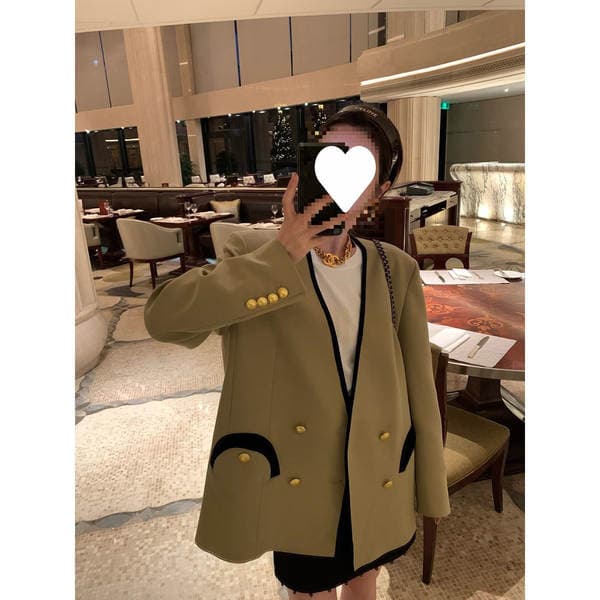 Vc Qadın Xaki Uzunqol Blazer