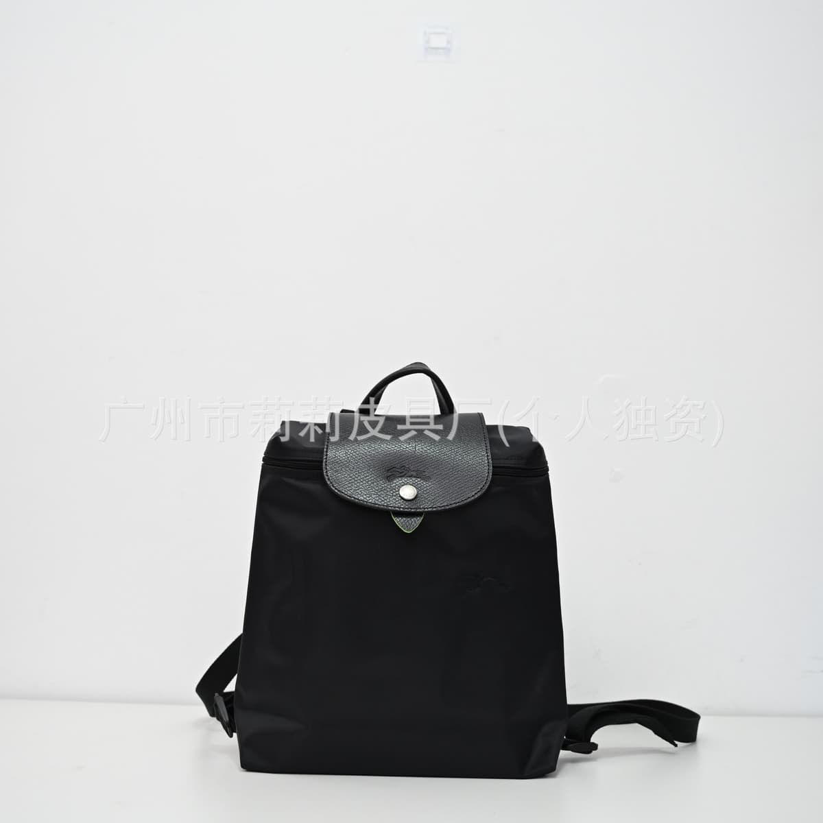 Original factory leather backpack - eco-friendly black