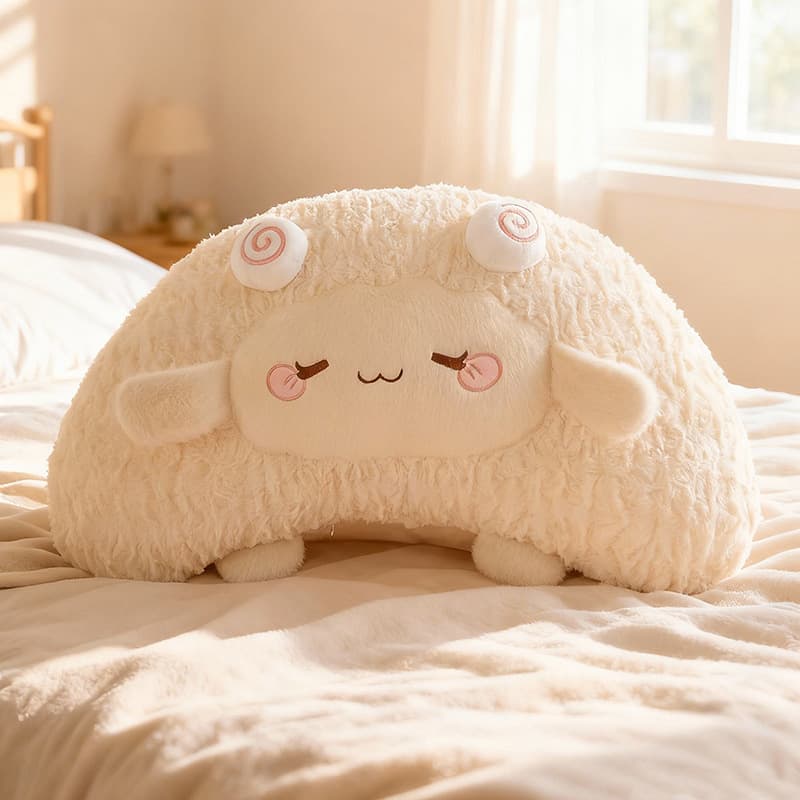 White lamb pillow