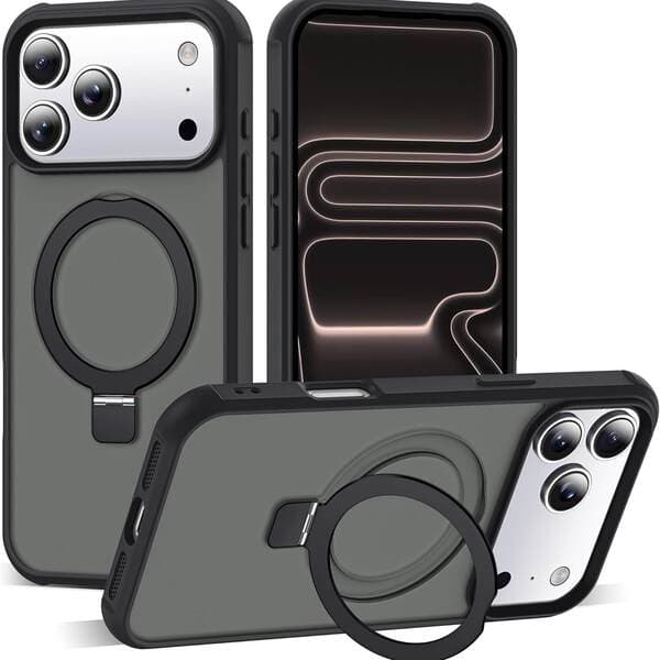 Magnetic Stand Phone Case Suitable for iPhone 17 Pro Max Protective Cover Apple 16E Matte Anti-Drop 15