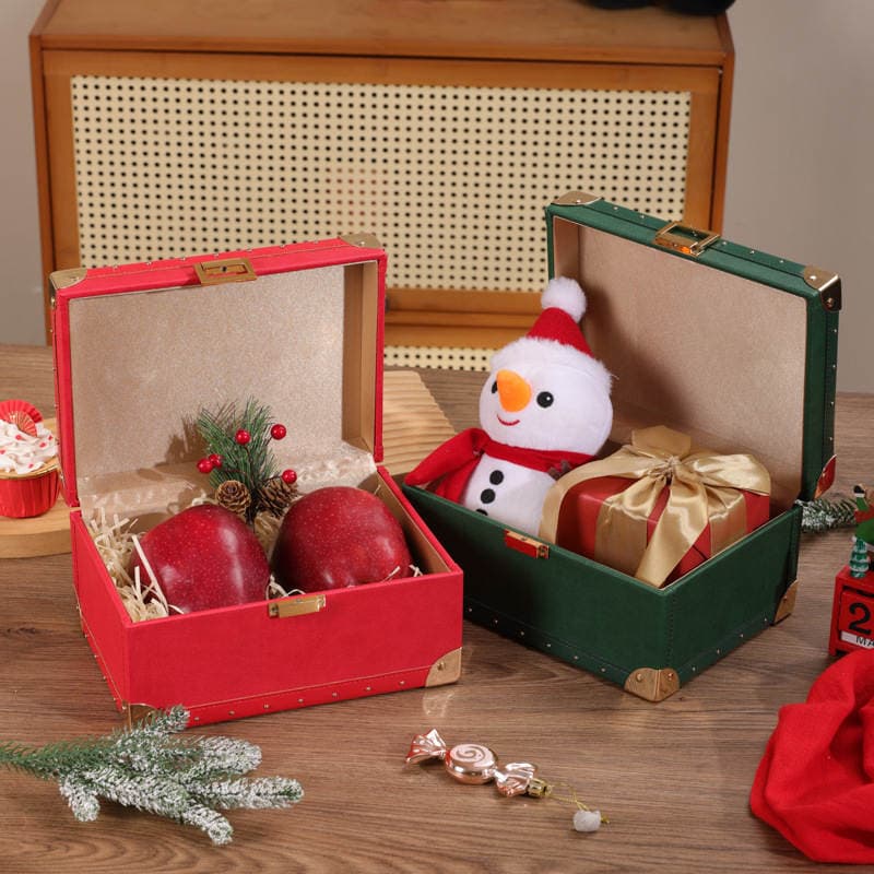 Christmas Packaging Gift Box Christmas Eve Apple Box Christmas Gift High-End Leather Box Kidsren's Gift Creative Toys 3