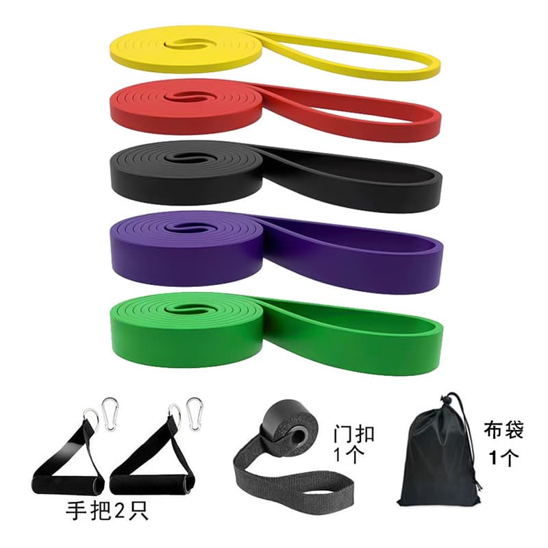 4.0 (yellow + red + black + purple + green) + door buckle + handle + carabiner in black cloth bag