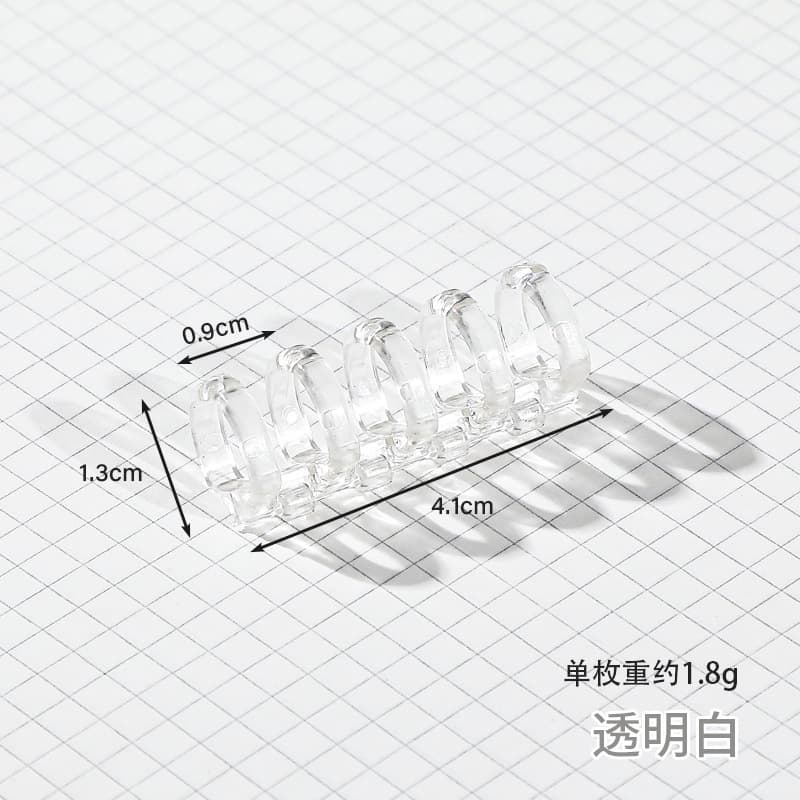 Matching plastic 5-hole clip [transparent/1 piece]