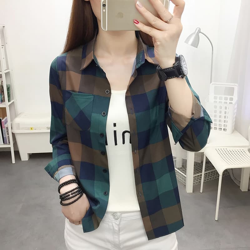 Coffee green/Plaid