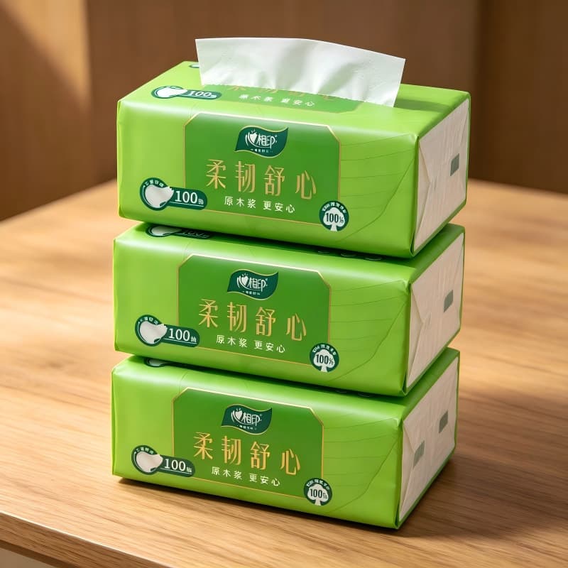 Shuxin three-layer 100 draws 3 packs [box size 1*24]