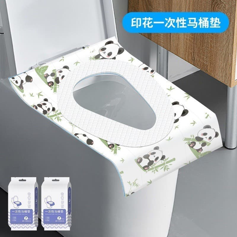 Quilted toilet mat [printed style] (7 pieces/pack)
