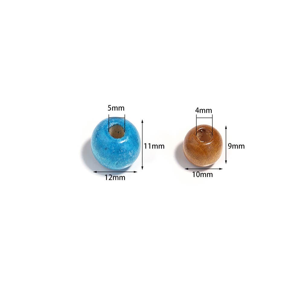 Color Maple large hole round beads paint color round beaded material diy handmade jewelry accessories 2