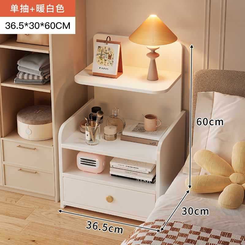 [heightened storage rack] single drawer warm white