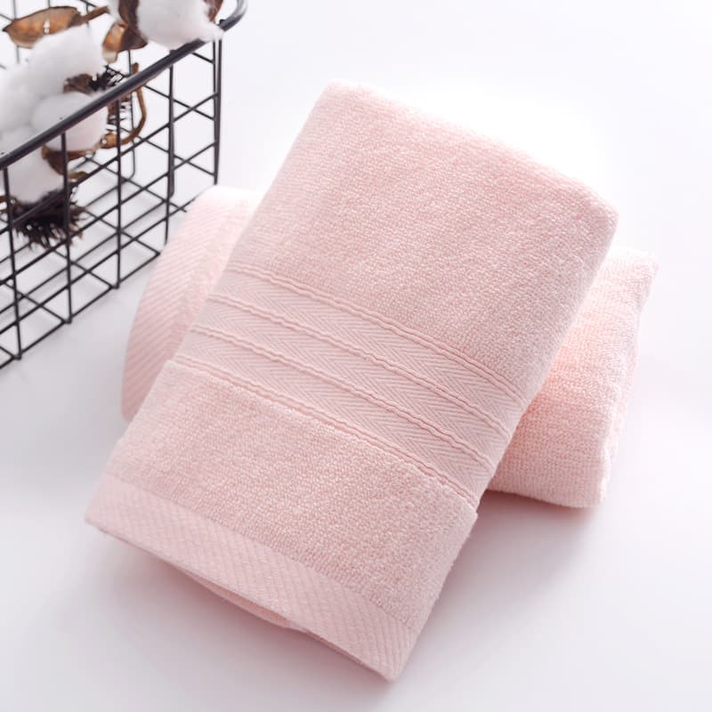 New fishbone towel pink