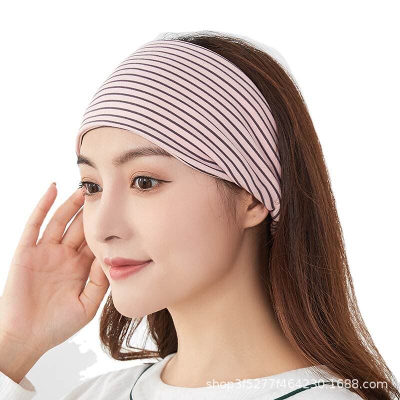 2025 New Four Seasons German Velvet Postpartum Maternity Hat Striped Breathable Warm Headband Moon Hat 5