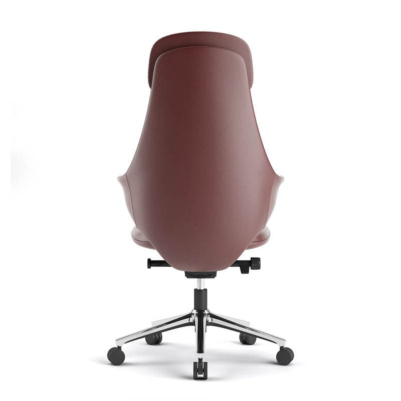 Light Luxury Leather Boss Office Chair Home Study Computer Chair Comfortable President Swivel Chair Ergonomic Executive Chair 2