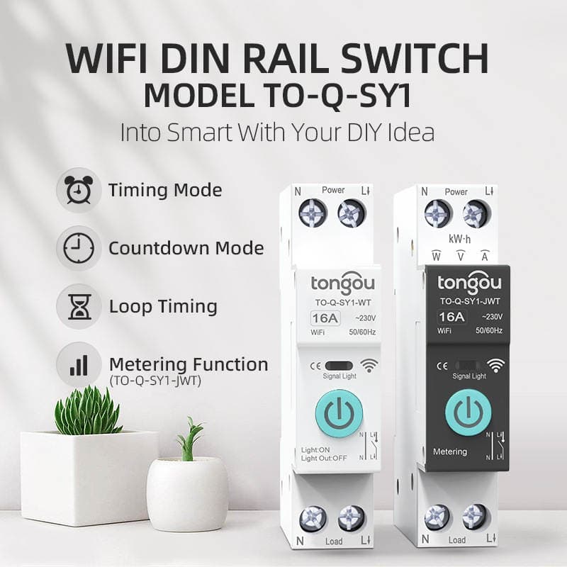 Tuya graffiti smart switch WiFi circuit breaker remote wireless remote control mobile phone control smart home cross border 2