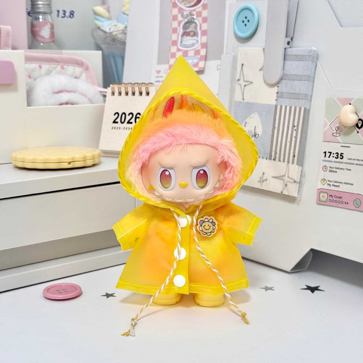 Yellow raincoat + matching shoes