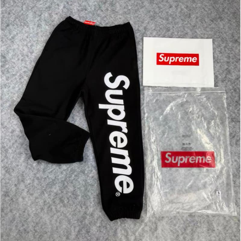 A309#classic big logo hooded sweatpants black